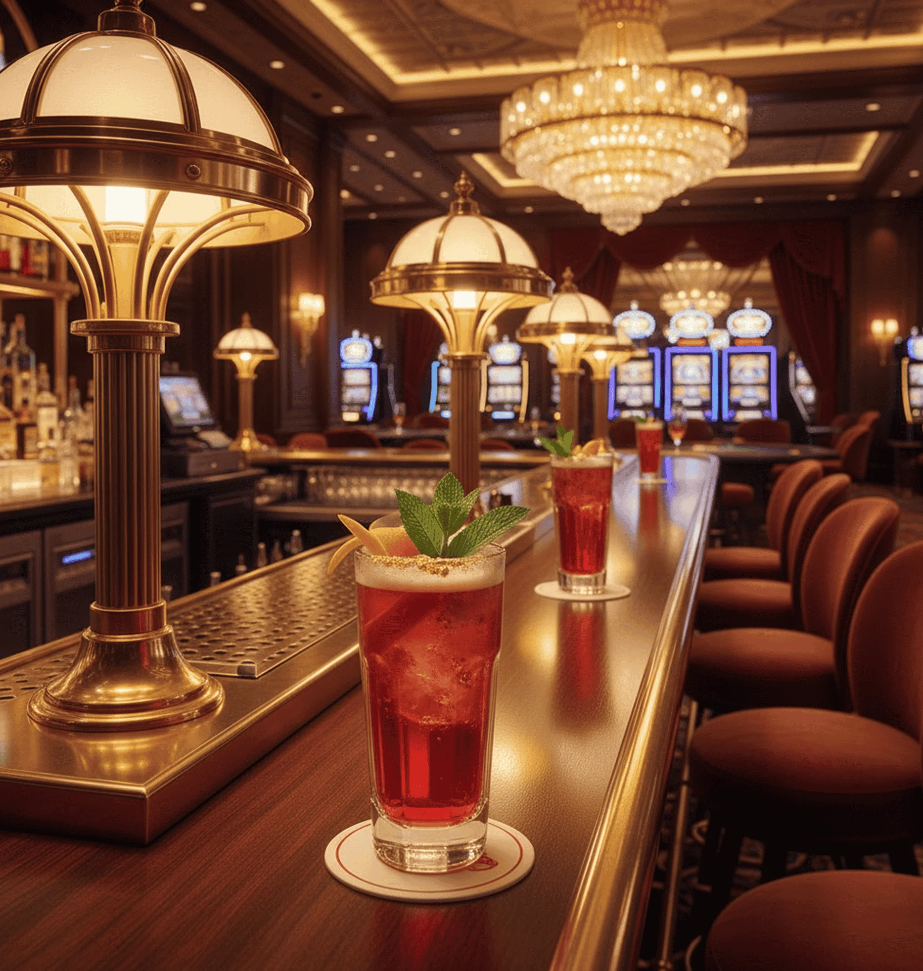 Barman starannie przygotowuje koktajl Midnight Velvet